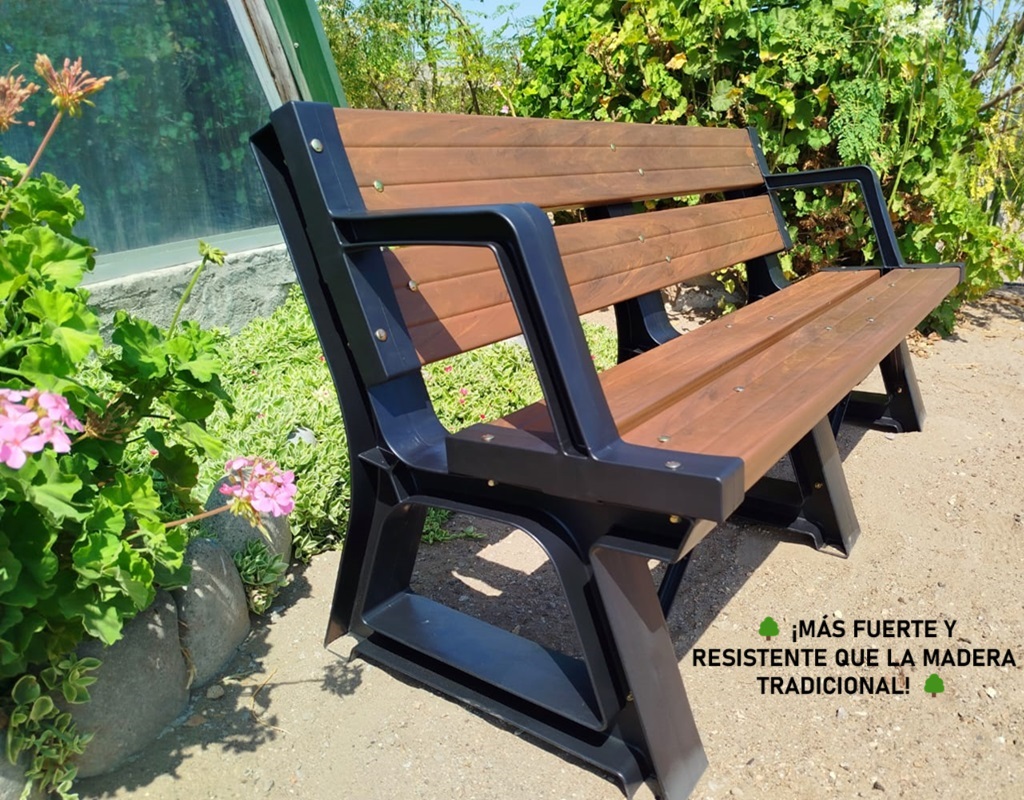 Banco Premium en madera plástica 1.5 metros